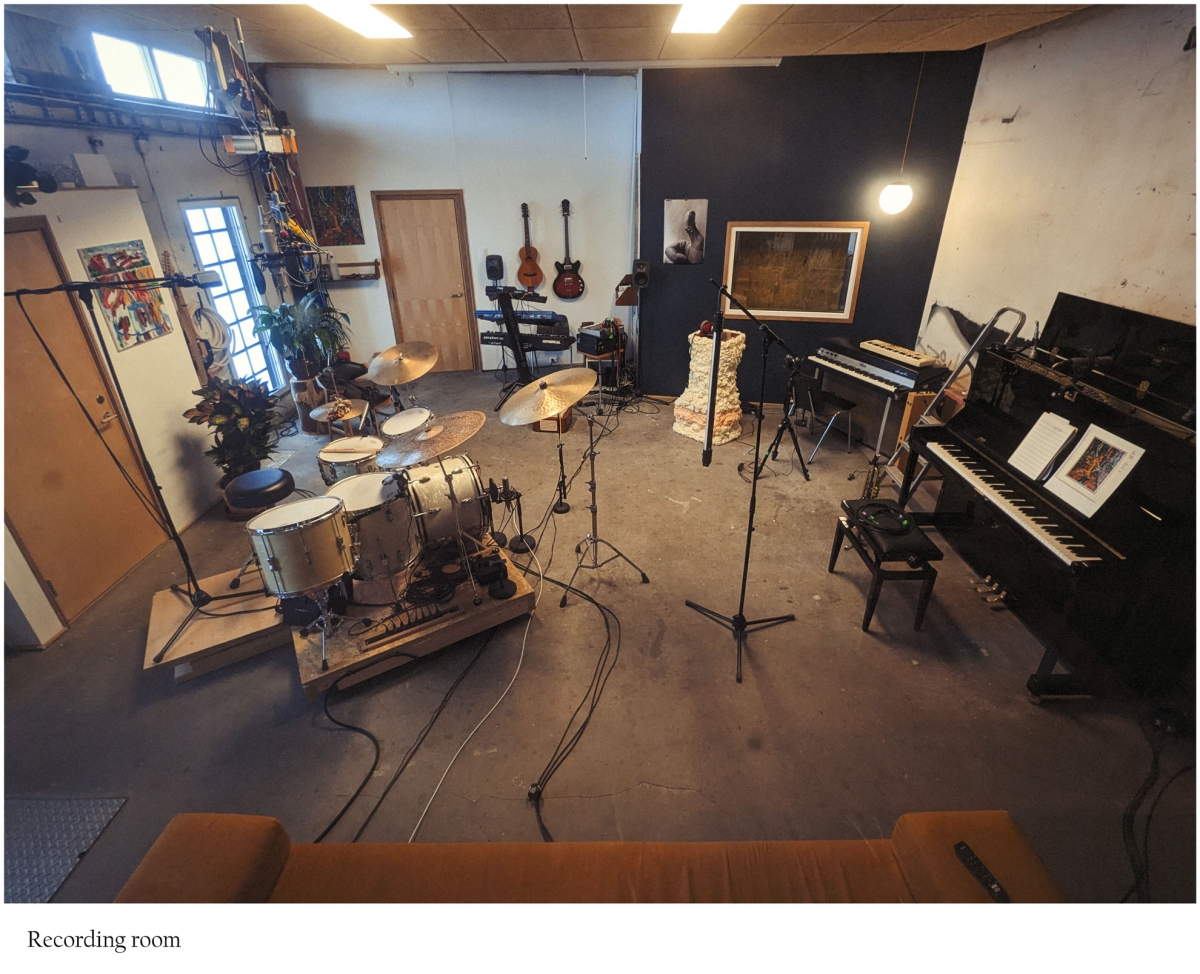 Recording room, viewed from control room