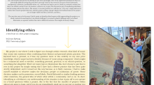 Screenshot of the article: Identifying ethics