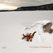 Goat horn instruments on snow, on a frozen lake. The cover of Nyesongar.no