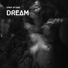 Black and white image, very abstract, front cover for the track Dream. 